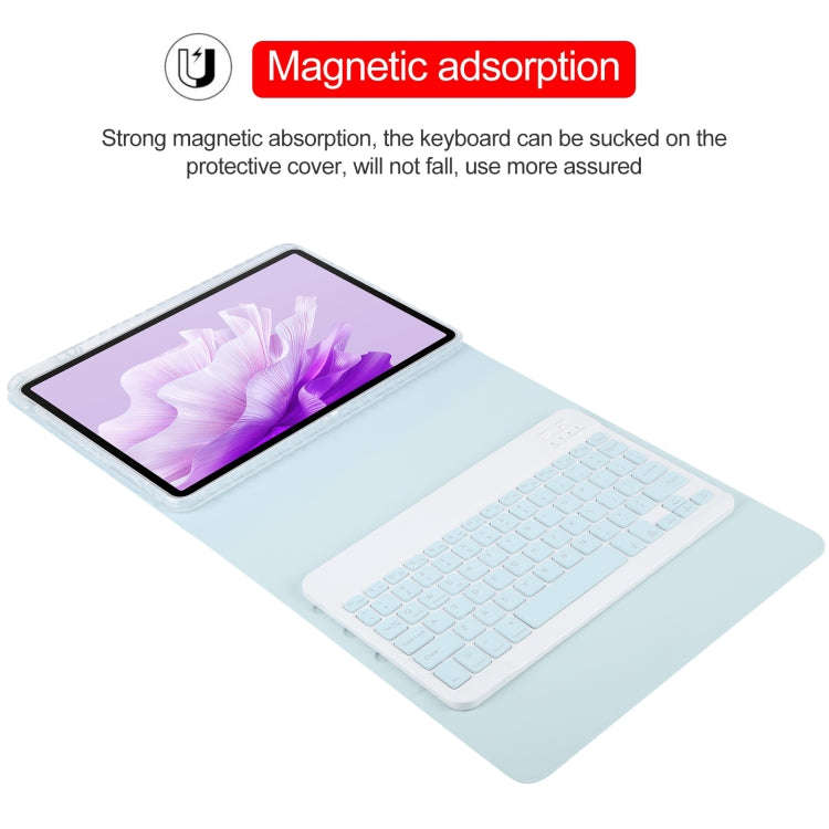 For Huawei MatePad Air 11.5 Square Button Backlight Bluetooth Keyboard Rotatable Holder Leather C...