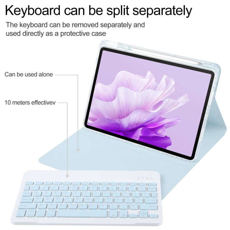 For Huawei MatePad Air 11.5 Square Button Backlight Bluetooth Keyboard Rotatable Holder Leather C...