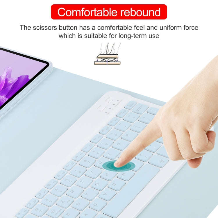 For Huawei MatePad Air 11.5 Square Button Backlight Bluetooth Keyboard Rotatable Holder Leather C...