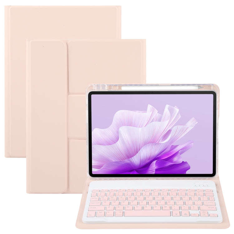 For Huawei MatePad Air 11.5 Square Button Backlight Bluetooth Keyboard Rotatable Holder Leather C...