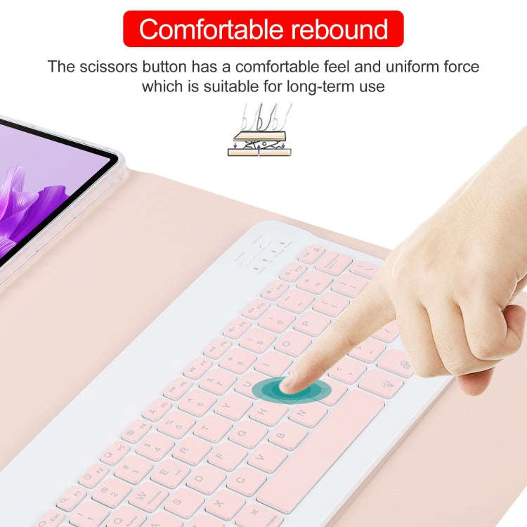 For Huawei MatePad Air 11.5 Square Button Backlight Bluetooth Keyboard Rotatable Holder Leather C...