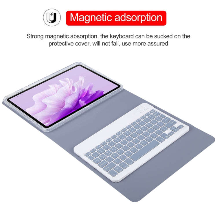 For Huawei MatePad Air 11.5 Square Button Backlight Bluetooth Keyboard Rotatable Holder Leather C...