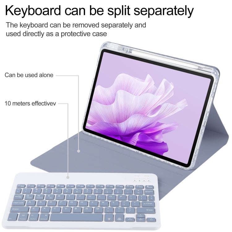 For Huawei MatePad Air 11.5 Square Button Backlight Bluetooth Keyboard Rotatable Holder Leather C...