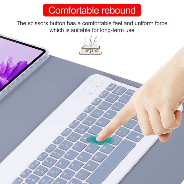 For Huawei MatePad Air 11.5 Square Button Backlight Bluetooth Keyboard Rotatable Holder Leather C...