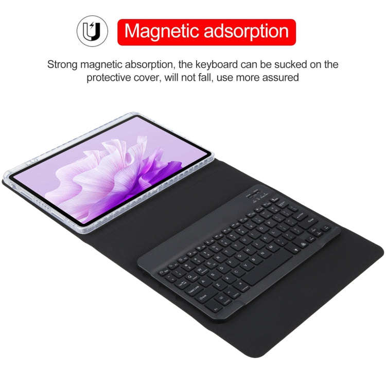 For Huawei MatePad Air 11.5 Square Button Backlight Bluetooth Keyboard Rotatable Holder Leather C...