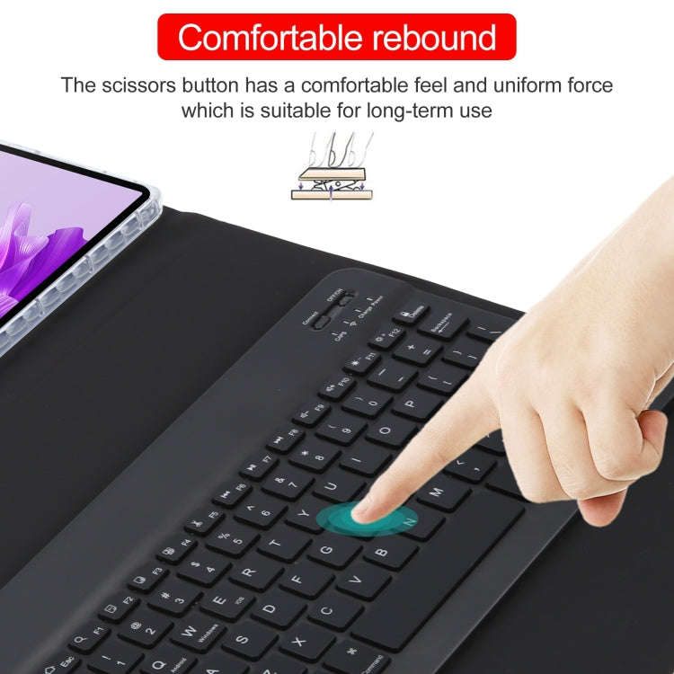 For Huawei MatePad Air 11.5 Square Button Backlight Bluetooth Keyboard Rotatable Holder Leather C...