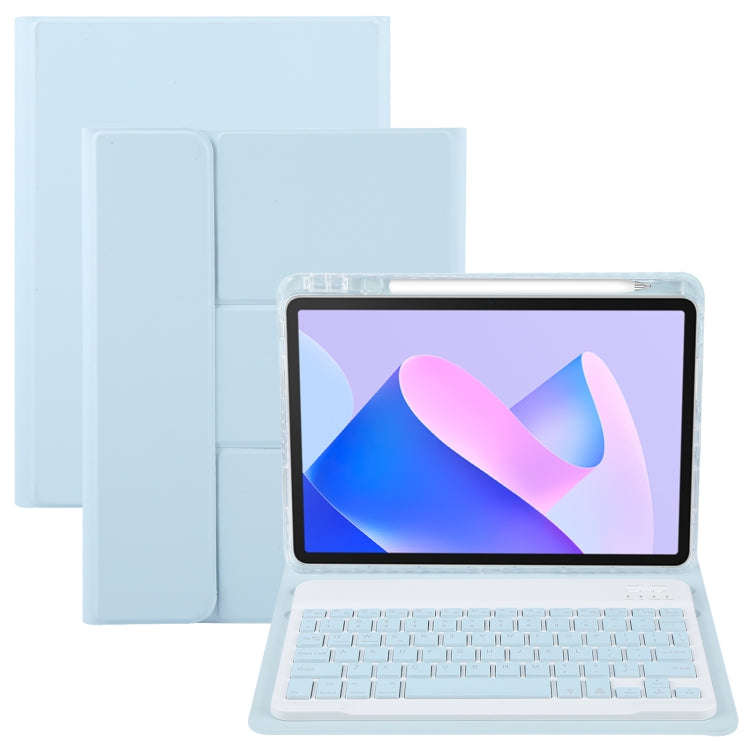 For Huawei MatePad 11 2023 / 2021 Square Button Backlight Bluetooth Keyboard Rotatable Holder Lea...