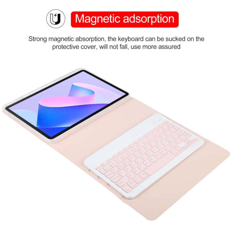 For Huawei MatePad 11 2023 / 2021 Square Button Backlight Bluetooth Keyboard Rotatable Holder Lea...