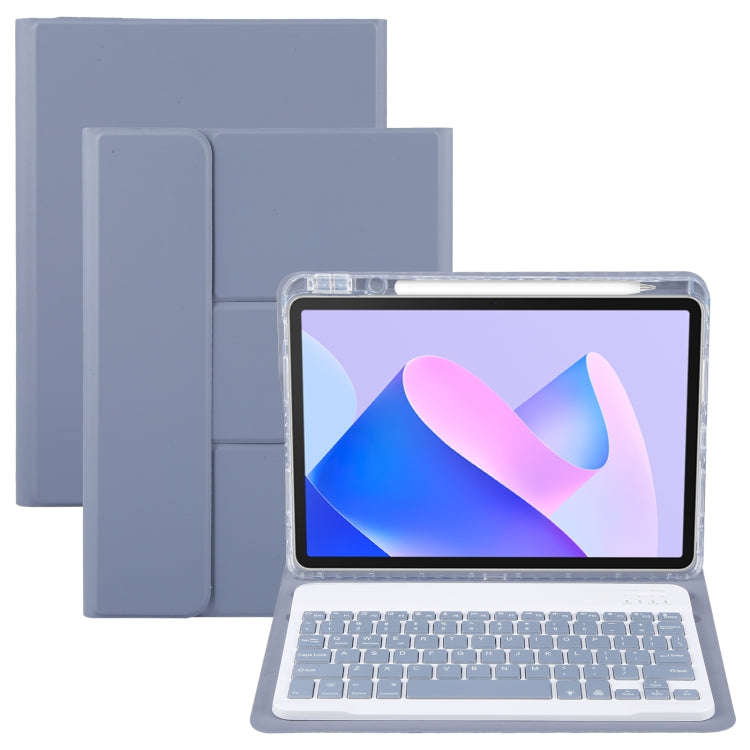 For Huawei MatePad 11 2023 / 2021 Square Button Backlight Bluetooth Keyboard Rotatable Holder Lea...