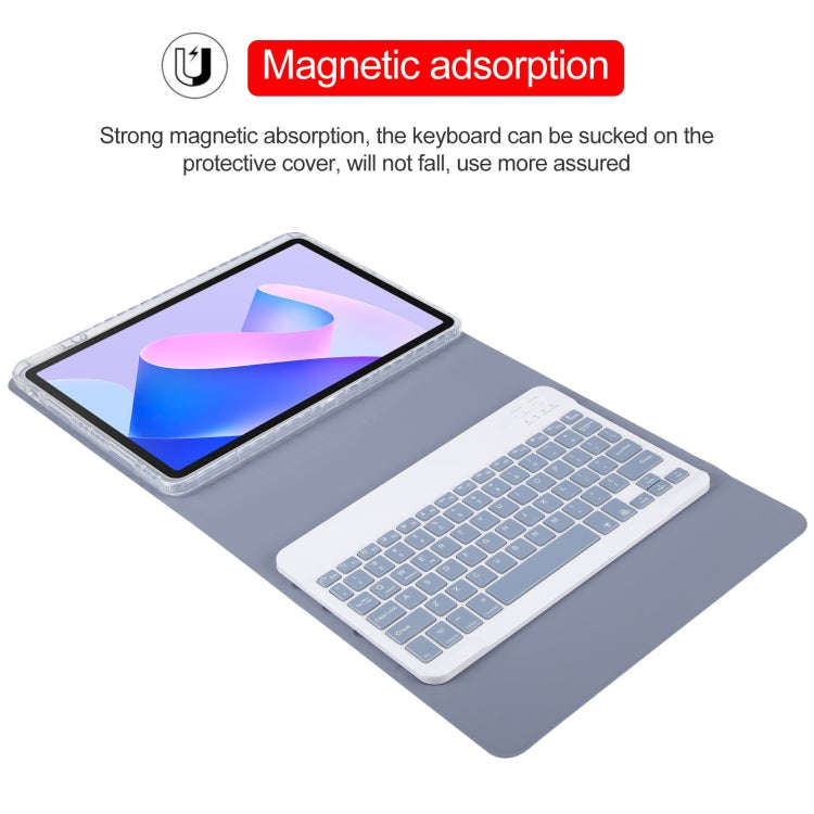 For Huawei MatePad 11 2023 / 2021 Square Button Backlight Bluetooth Keyboard Rotatable Holder Lea...