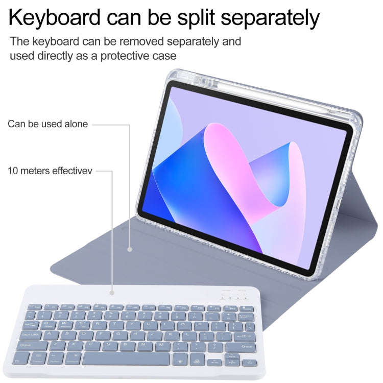 For Huawei MatePad 11 2023 / 2021 Square Button Backlight Bluetooth Keyboard Rotatable Holder Lea...