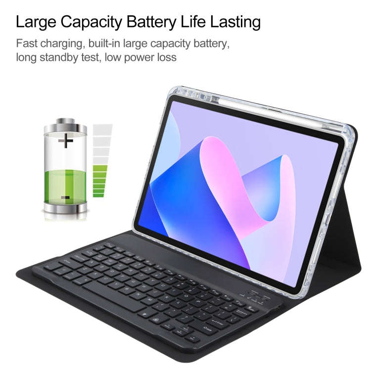 For Huawei MatePad 11 2023 / 2021 Square Button Backlight Bluetooth Keyboard Rotatable Holder Lea...