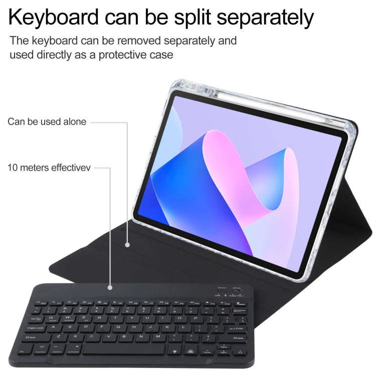 For Huawei MatePad 11 2023 / 2021 Square Button Backlight Bluetooth Keyboard Rotatable Holder Lea...