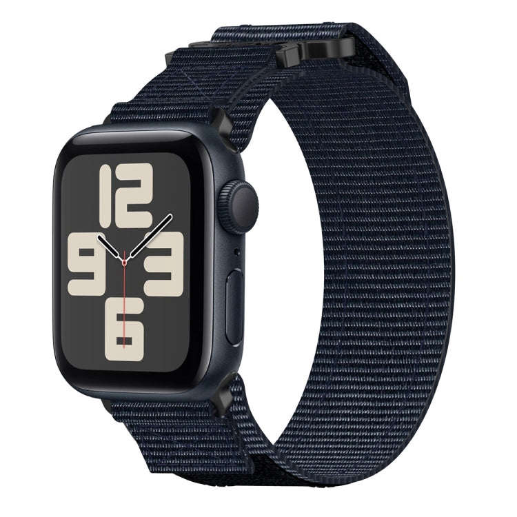For Apple Watch SE 2023 40mm Nylon Hook And Loop Fastener Watch Band(Blue)