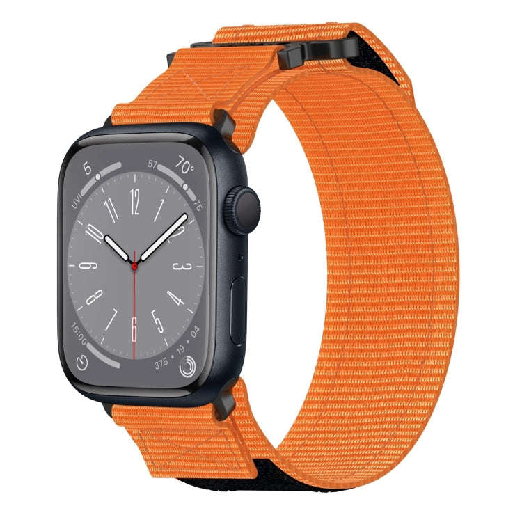 For Apple Watch Series 8 41mm Nylon Hook And Loop Fastener Watch Band(Orange)