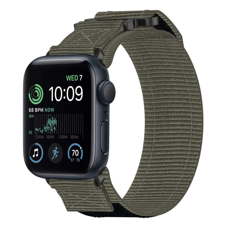 For Apple Watch SE 2022 40mm Nylon Hook And Loop Fastener Watch Band(Grey)