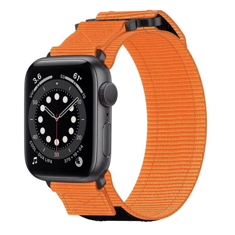 For Apple Watch Series 6 40mm Nylon Hook And Loop Fastener Watch Band(Orange)