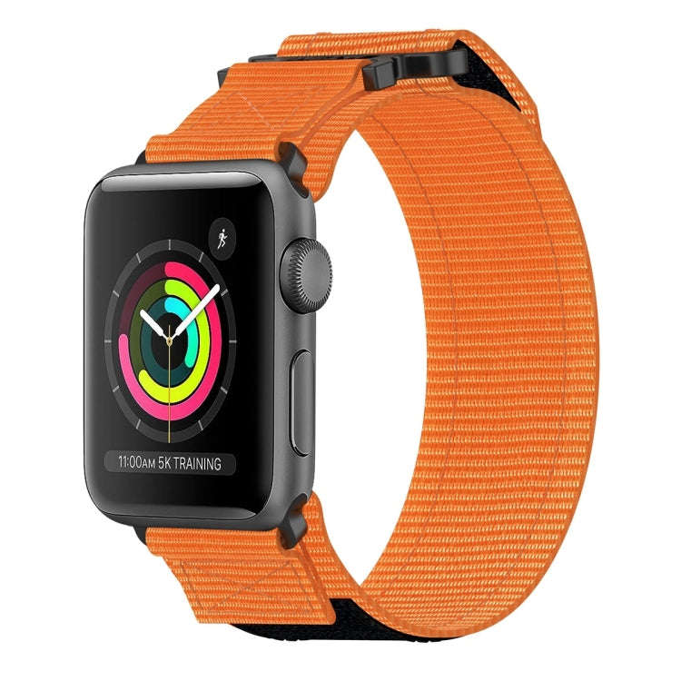 For Apple Watch Series 2 38mm Nylon Hook And Loop Fastener Watch Band(Orange)