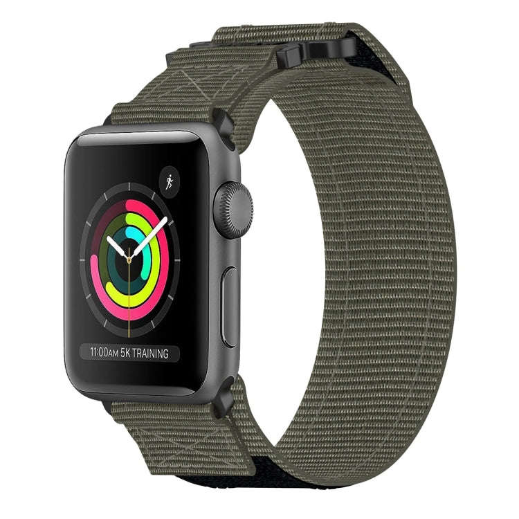 For Apple Watch Series 2 38mm Nylon Hook And Loop Fastener Watch Band(Grey)