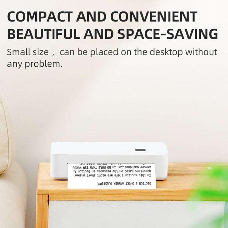 A4LE Portable Bluetooth HD Thermal Printer for Home Office Study(US Plug)