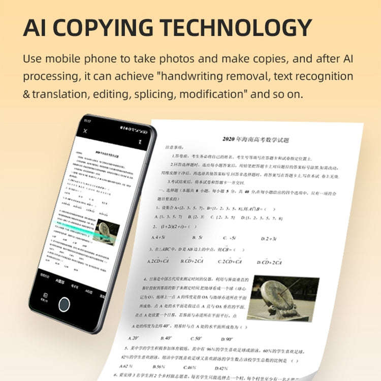 A4LE Portable Bluetooth HD Thermal Printer for Home Office Study(US Plug)