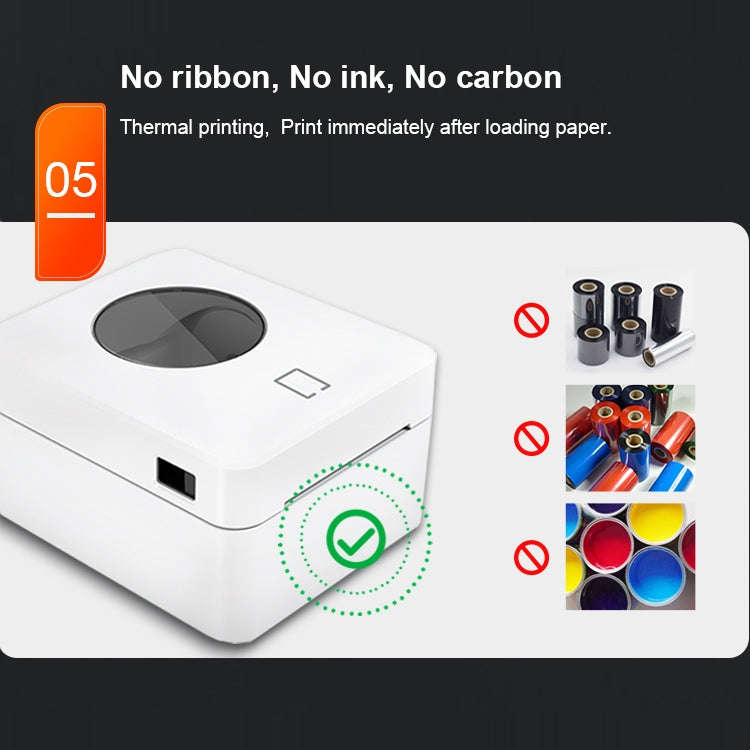 ZJ-9250 100x150mm USB Bluetooth Thermal Label Printer, Plug:US Plug(Black)