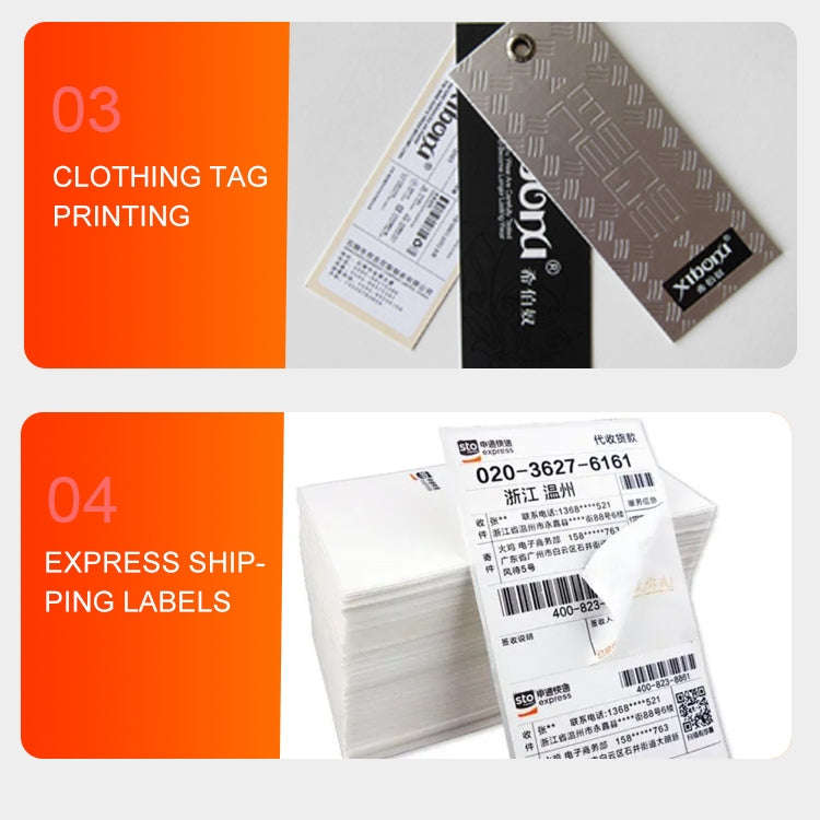 ZJ-9250 100x150mm USB Bluetooth Thermal Label Printer, Plug:US Plug(Black)