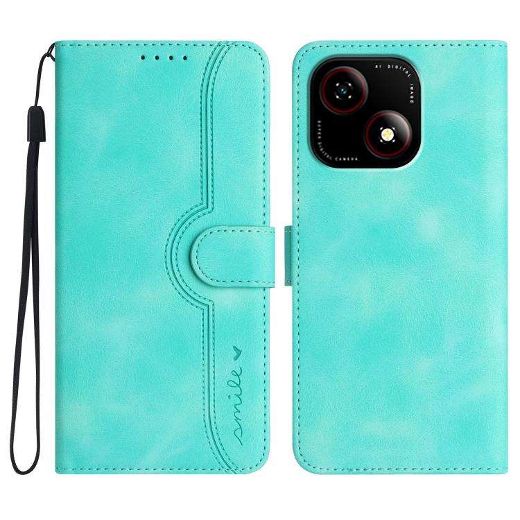 For ZTE Blade A35e 4G Heart Pattern Skin Feel Leather Phone Case(Light Blue)