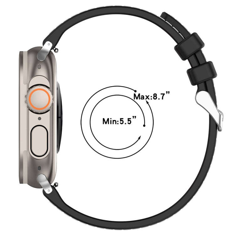 For Apple Watch Series 7 41mm Ordinary Buckle Hybrid Nylon Braid Silicone Watch Band(Grey)