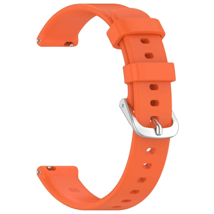 For Garmin Lily 2 14mm Silver Buckle Silicone Watch Band Wristband(Orange)