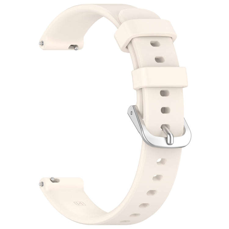 For Garmin Lily 2 14mm Silver Buckle Silicone Watch Band Wristband(Starlight)