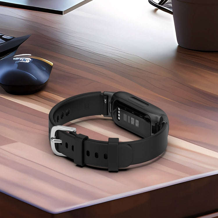 12mm Universal Solid Color Silver Buckle Silicone Watch Band(Midnight  Blue)