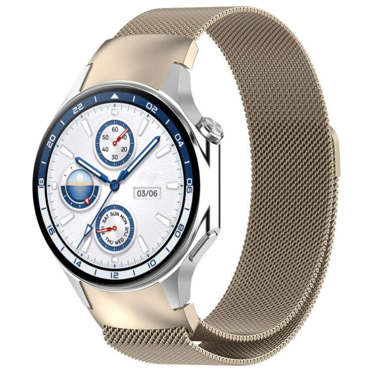 For OPPO Watch X2 / OnePlus Watch 3 Milan Magnetic Steel Mesh Watch Band(Starlight)