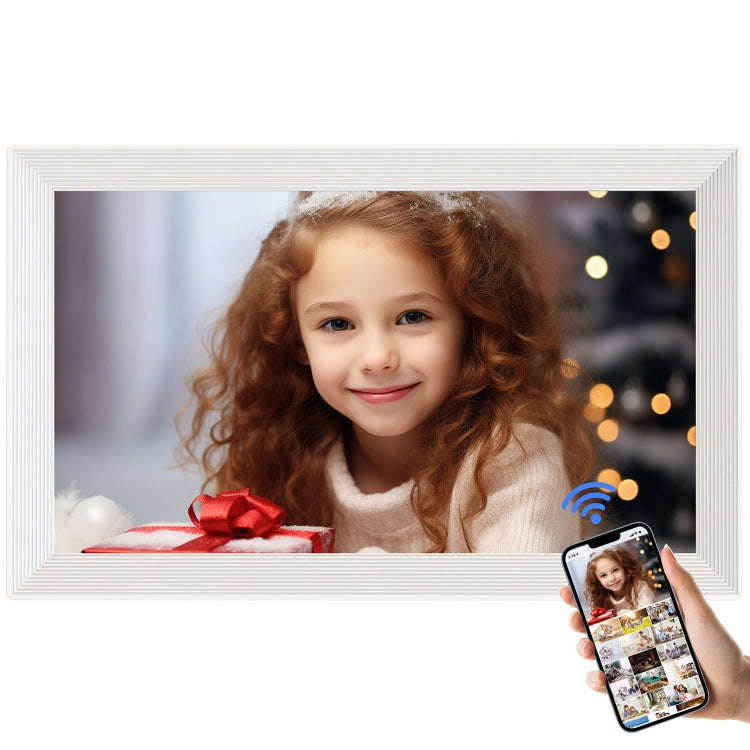 Pritom PF200 10.1 inch Digital Photo Frame Wall Mounted LED Advertising Machine, Plug:EU Plug(White)
