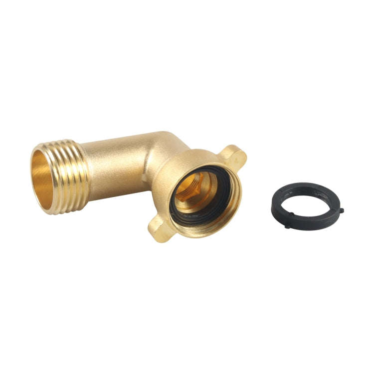 RV Water Inlet Check Valve Set with 90 Degree 3/4 Connector Adapter(Yellow)