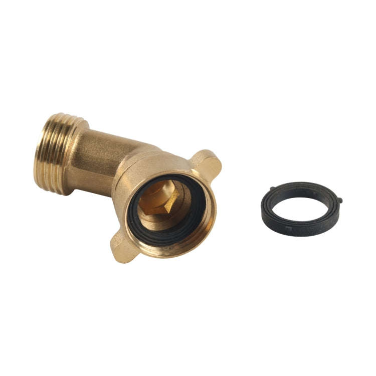 RV Water Inlet Check Valve Set with 45 Degree 3/4 Connector Adapter(Yellow)