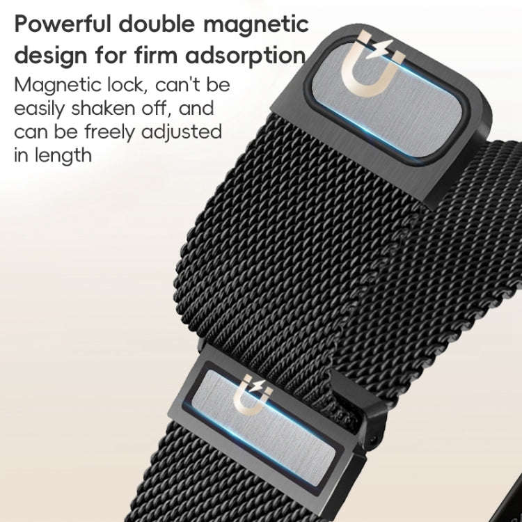 For Apple Watch Ultra 49mm ZGA Milanese Magnetic Metal Watch Band(Silver)