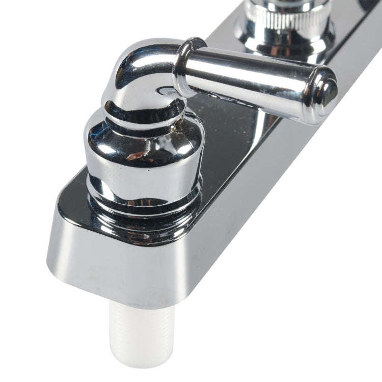 RV Camper Van Double Handle Kitchen 360 Degree Rotating Faucet(Silver)