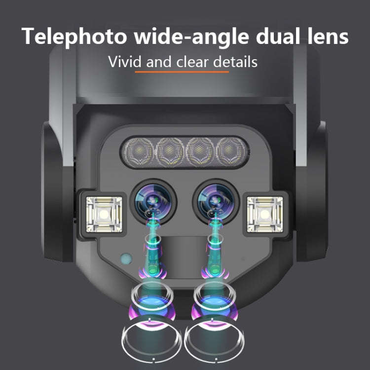 Q820 6MP 10X Binocular Zoom Dual Light Source Outdoor IP67 Waterproof WiFi Camera(EU Plug)