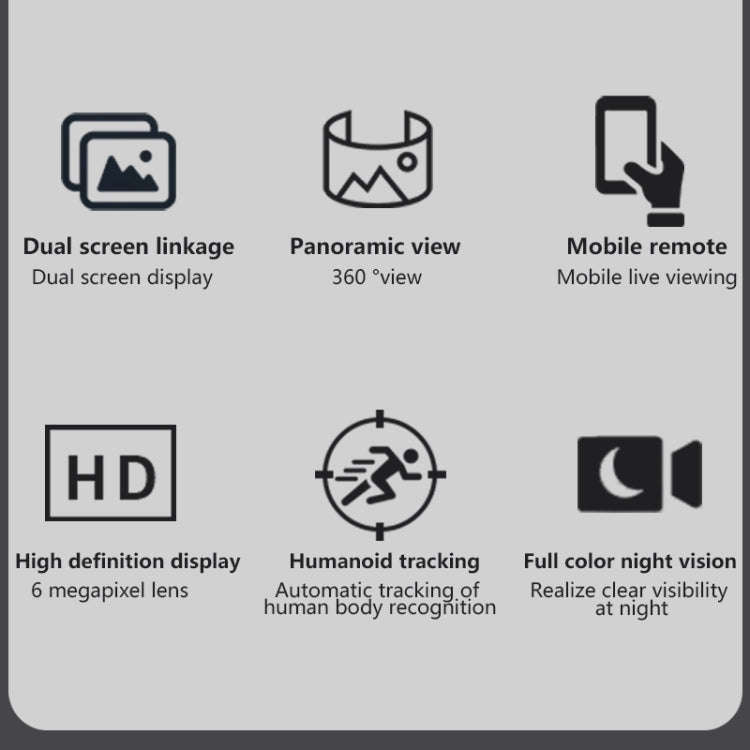 Q820 6MP 10X Binocular Zoom Dual Light Source Outdoor IP67 Waterproof WiFi Camera(EU Plug)