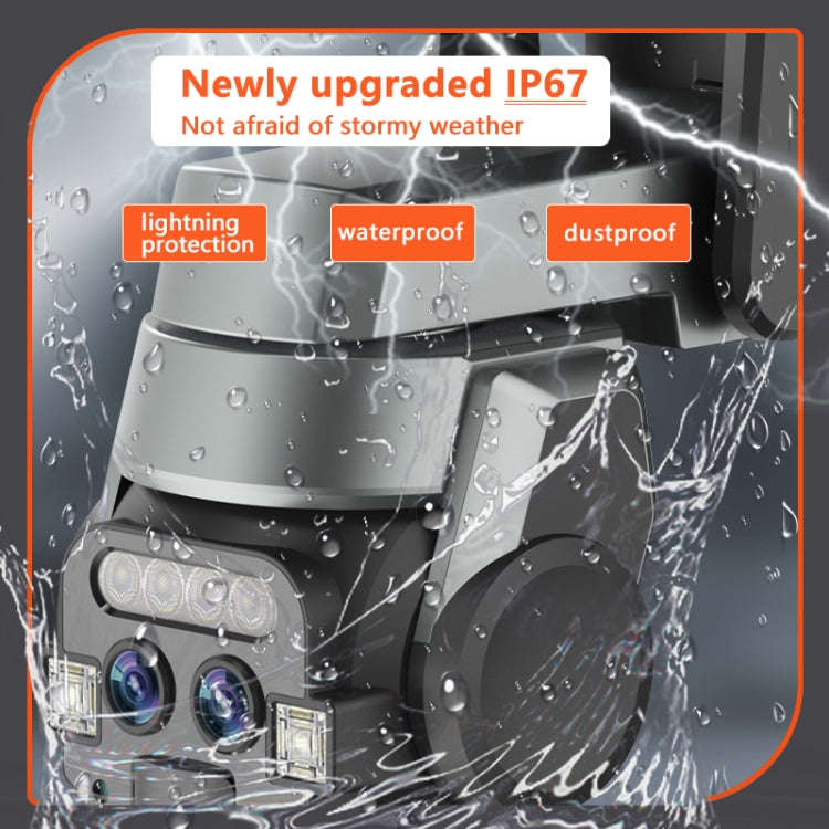 Q820 6MP 10X Binocular Zoom Dual Light Source Outdoor IP67 Waterproof WiFi Camera(US Plug)