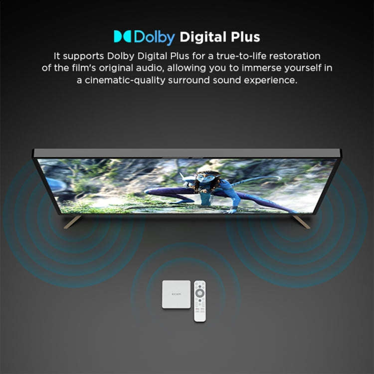 Kickpi KP1 Dual Band WiFi 4K HD Android TV Box, RAM:2GB+32GB(EU Plug)