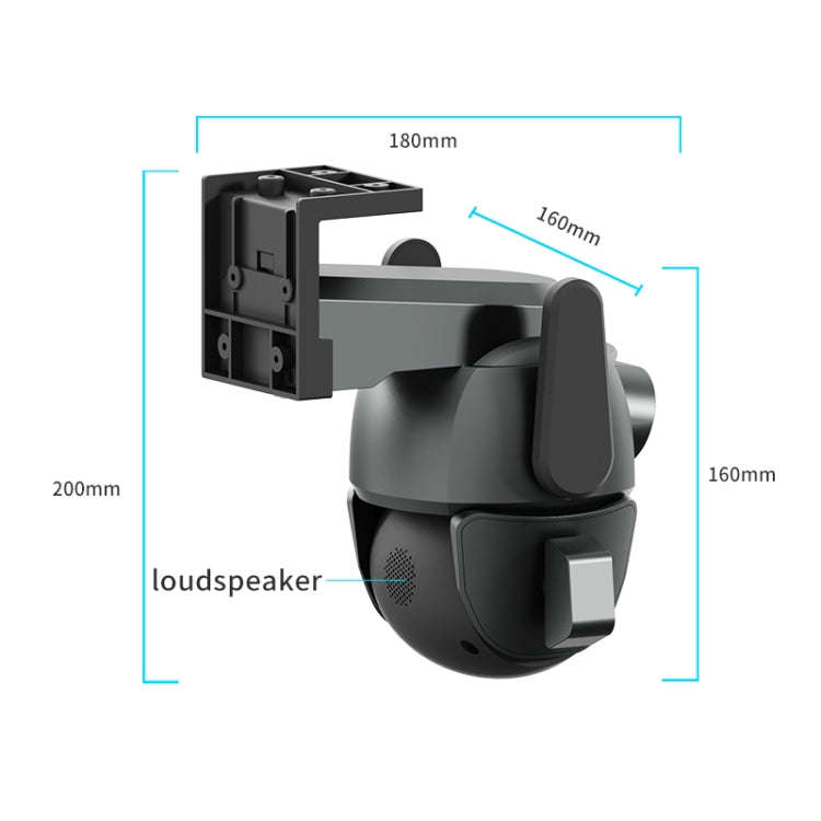 Q821 4MP Binocular Zoom Dual Light Source Outdoor IP67 Waterproof WiFi Camera(UK Plug)