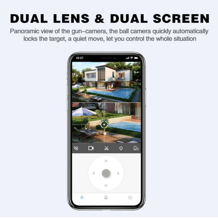 Q821 4MP Binocular Zoom Dual Light Source Outdoor IP67 Waterproof WiFi Camera(UK Plug)