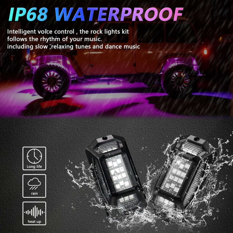6 in 1 G6 RGB Colorful Car Chassis Light LED Music Atmosphere Light With 24-Button Remote Control