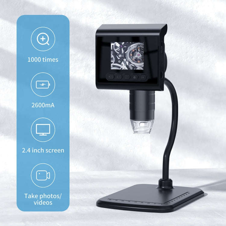P190 1000X Desktop HD Digital Microscope with 2.4 inch Screen