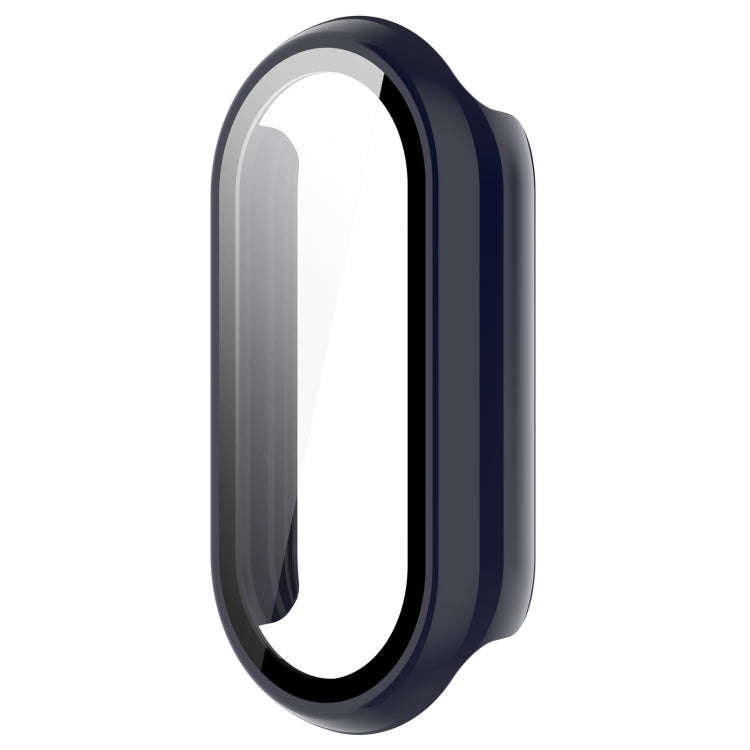 For Xiaomi Mi Band 8 PC + Tempered Film Integrated Protective Watch Case(Ink Blue)
