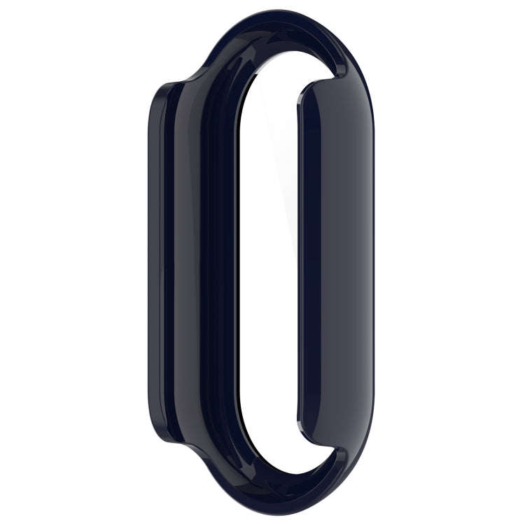 For Xiaomi Mi Band 8 PC + Tempered Film Integrated Protective Watch Case(Ink Blue)