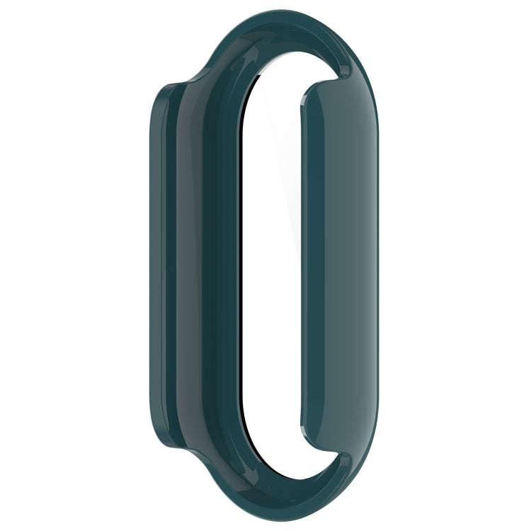 For Xiaomi Mi Band 8 PC + Tempered Film Integrated Protective Watch Case(Pine Green)