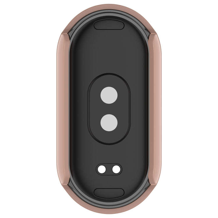 For Xiaomi Mi Band 8 PC + Tempered Film Integrated Protective Watch Case(Pink)